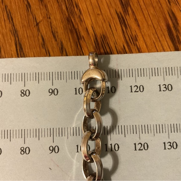 VINTAGE 925 SOLID STERLING MILOR ITALY LINK BRACELET WEIGHT 28 GRAMS 7 3/4” - Picture 11 of 15